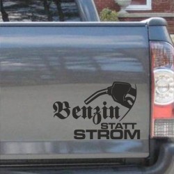 Aufkleber Auto Car Style Tattoo Fun Spruch Verbrenner Penner Kolben Diesel Benzin - kein Strom Elektro - E