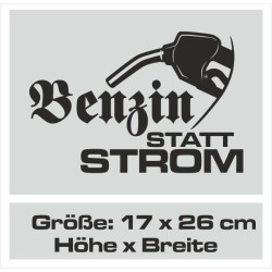 Aufkleber Auto Car Style Tattoo Fun Spruch Verbrenner Penner Kolben Diesel Benzin - kein Strom Elektro - E