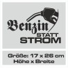 Aufkleber Auto Car Style Tattoo Fun Spruch Verbrenner Penner Kolben Diesel Benzin - kein Strom Elektro - E