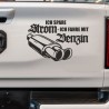 Aufkleber Auto Car Style Tattoo Fun Spruch Verbrenner Penner Kolben Diesel Benzin - kein Strom Elektro - E