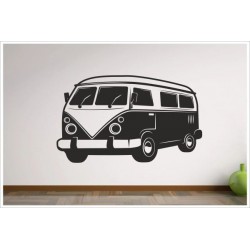 Wohnzimmer Bulli Kult Wagen 80er Auto Camper Aufkleber Dekor Wandtattoo Wandaufkleber