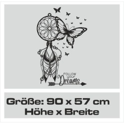 Wandaufkleber Wandtattoo Träume Dreams Traumfänger Feder Teufel Teufelchen Liebe Sex Leidenschaft Schriftzüge Feder Engel