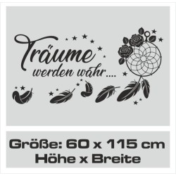 Wandaufkleber Wandtattoo Träume Dreams Traumfänger Feder Teufel Teufelchen Liebe Sex Leidenschaft Schriftzüge Feder Engel