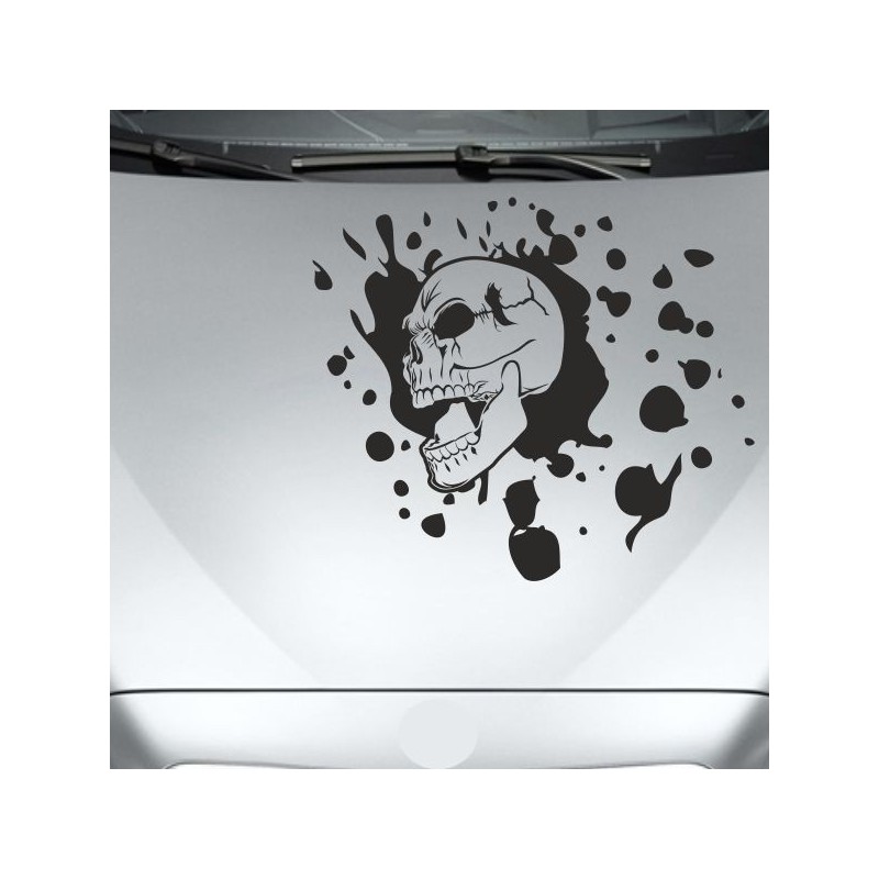 Aufkleber Auto Totenkopf Schädel Skull Bones Böse Cappy Gangster Zylinder Rosen Blumen Blüten Gentleman DJ Rock Punisher