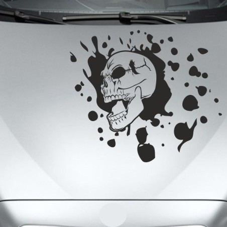 Aufkleber Auto Totenkopf Schädel Skull Bones Böse Cappy Gangster Zylinder Rosen Blumen Blüten Gentleman DJ Rock Punisher