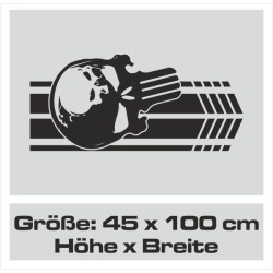 Aufkleber Auto Totenkopf Schädel Skull Bones Böse Cappy Gangster Zylinder Rosen Blumen Blüten Gentleman DJ Rock Punisher