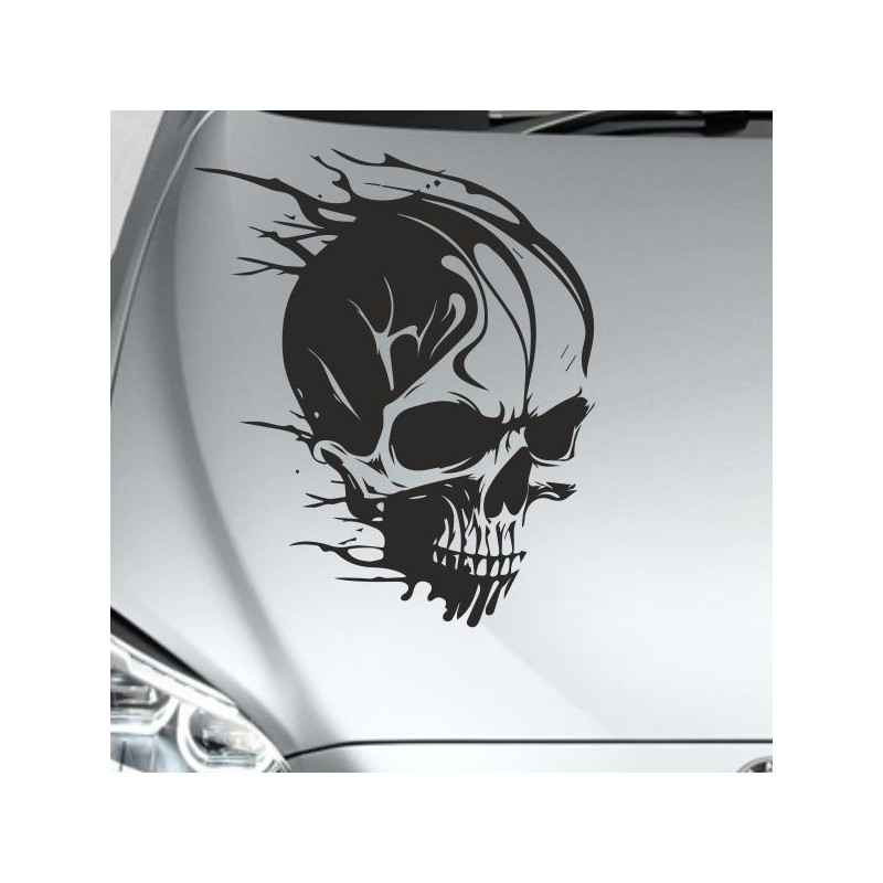 Aufkleber Auto Totenkopf Schädel Skull Bones Böse Cappy Gangster Zylinder Rosen Blumen Blüten Gentleman DJ Rock Punisher