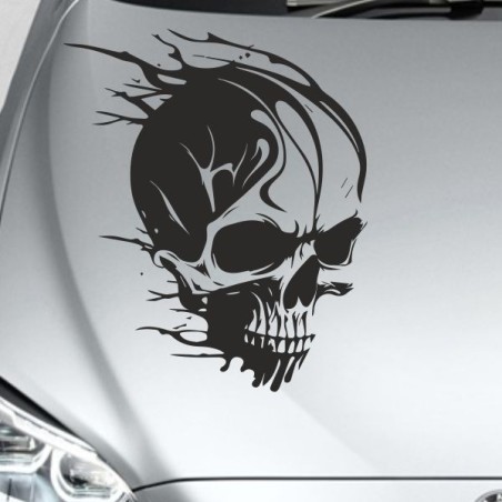 Aufkleber Auto Totenkopf Schädel Skull Bones Böse Cappy Gangster Zylinder Rosen Blumen Blüten Gentleman DJ Rock Punisher