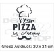 Schürzen KOCH & GRILL Pizza Bäcker + Wunschname Grillschürze Kochschürze Geschenk Fun