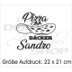 Schürzen KOCH & GRILL Pizza Bäcker + Wunschname Grillschürze Kochschürze Geschenk Fun