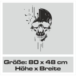 Aufkleber Auto Totenkopf Schädel Skull Bones Böse Cappy Gangster Zylinder Rosen Blumen Blüten Gentleman DJ Rock Punisher