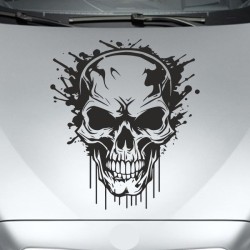 Aufkleber Auto Totenkopf Schädel Skull Bones Böse Cappy Gangster Zylinder Rosen Blumen Blüten Gentleman DJ Rock Punisher
