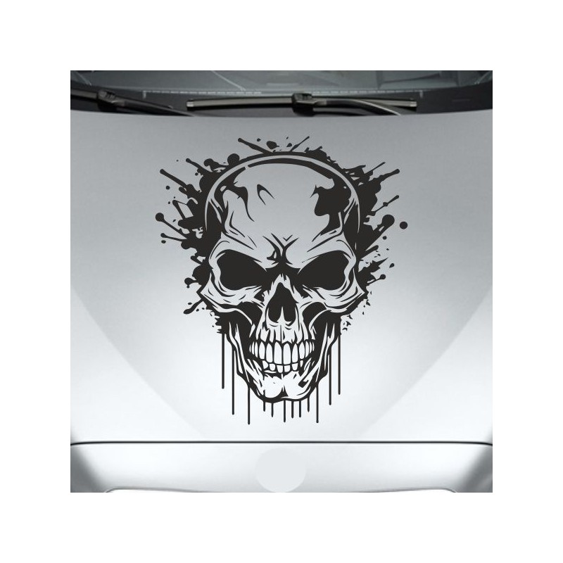 Aufkleber Auto Totenkopf Schädel Skull Bones Böse Cappy Gangster Zylinder Rosen Blumen Blüten Gentleman DJ Rock Punisher