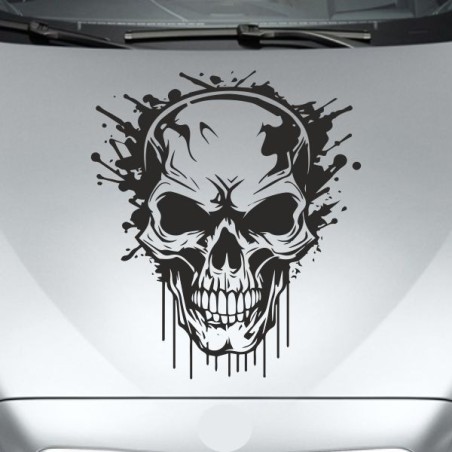 Aufkleber Auto Totenkopf Schädel Skull Bones Böse Cappy Gangster Zylinder Rosen Blumen Blüten Gentleman DJ Rock Punisher