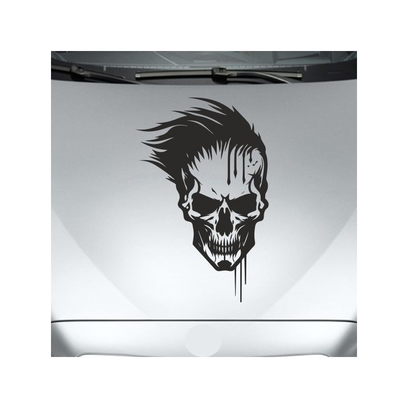 Aufkleber Auto Totenkopf Schädel Skull Bones Böse Cappy Gangster Zylinder Rosen Blumen Blüten Gentleman DJ Rock Punisher