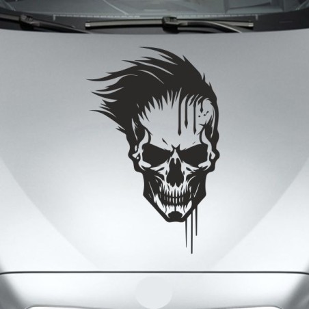 Aufkleber Auto Totenkopf Schädel Skull Bones Böse Cappy Gangster Zylinder Rosen Blumen Blüten Gentleman DJ Rock Punisher