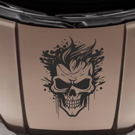 Aufkleber Auto Totenkopf Schädel Skull Bones Böse Cappy Gangster Zylinder Rosen Blumen Blüten Gentleman DJ Rock Punisher