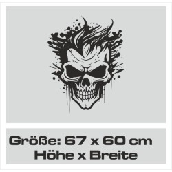 Aufkleber Auto Totenkopf Schädel Skull Bones Böse Cappy Gangster Zylinder Rosen Blumen Blüten Gentleman DJ Rock Punisher