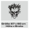 Aufkleber Auto Totenkopf Schädel Skull Bones Böse Cappy Gangster Zylinder Rosen Blumen Blüten Gentleman DJ Rock Punisher