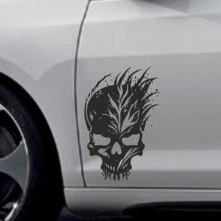 Aufkleber Auto Totenkopf Schädel Skull Bones Böse Cappy Gangster Zylinder Rosen Blumen Blüten Gentleman DJ Rock Punisher