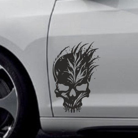 Aufkleber Auto Totenkopf Schädel Skull Bones Böse Cappy Gangster Zylinder Rosen Blumen Blüten Gentleman DJ Rock Punisher