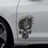 Aufkleber Auto Totenkopf Schädel Skull Bones Böse Cappy Gangster Zylinder Rosen Blumen Blüten Gentleman DJ Rock Punisher