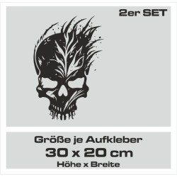 Aufkleber Auto Totenkopf Schädel Skull Bones Böse Cappy Gangster Zylinder Rosen Blumen Blüten Gentleman DJ Rock Punisher
