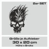 Aufkleber Auto Totenkopf Schädel Skull Bones Böse Cappy Gangster Zylinder Rosen Blumen Blüten Gentleman DJ Rock Punisher