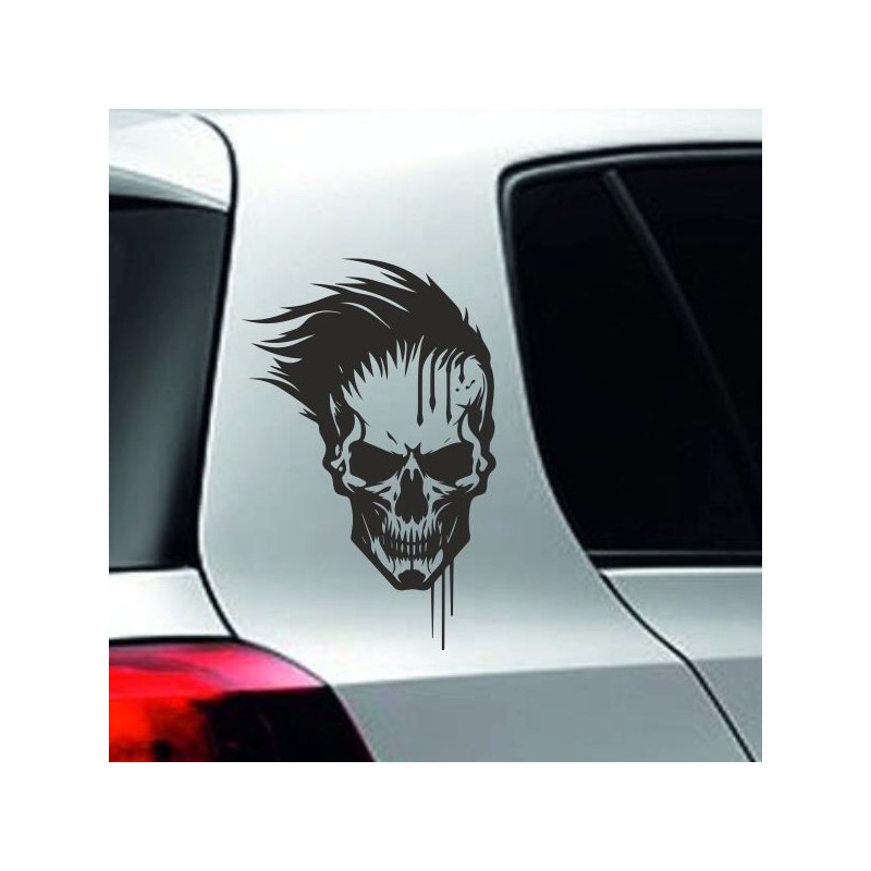 Aufkleber Auto Totenkopf Schädel Skull Bones Böse Cappy Gangster Zylinder Rosen Blumen Blüten Gentleman DJ Rock Punisher