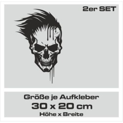 Aufkleber Auto Totenkopf Schädel Skull Bones Böse Cappy Gangster Zylinder Rosen Blumen Blüten Gentleman DJ Rock Punisher