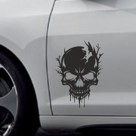 Aufkleber Auto Totenkopf Schädel Skull Bones Böse Cappy Gangster Zylinder Rosen Blumen Blüten Gentleman DJ Rock Punisher