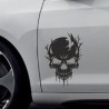 Aufkleber Auto Totenkopf Schädel Skull Bones Böse Cappy Gangster Zylinder Rosen Blumen Blüten Gentleman DJ Rock Punisher