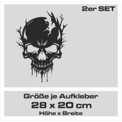 Aufkleber Auto Totenkopf Schädel Skull Bones Böse Cappy Gangster Zylinder Rosen Blumen Blüten Gentleman DJ Rock Punisher