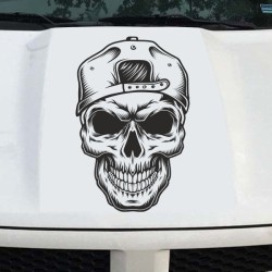 Aufkleber Auto Totenkopf Schädel Skull Bones Böse Cappy Gangster Zylinder Rosen Blumen Blüten Gentleman DJ Rock Punisher