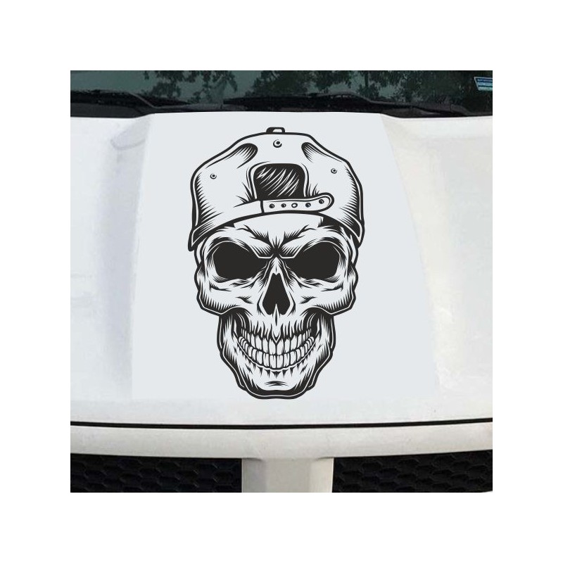 Aufkleber Auto Totenkopf Schädel Skull Bones Böse Cappy Gangster Zylinder Rosen Blumen Blüten Gentleman DJ Rock Punisher
