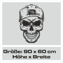 Aufkleber Auto Totenkopf Schädel Skull Bones Böse Cappy Gangster Zylinder Rosen Blumen Blüten Gentleman DJ Rock Punisher