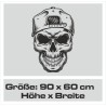 Aufkleber Auto Totenkopf Schädel Skull Bones Böse Cappy Gangster Zylinder Rosen Blumen Blüten Gentleman DJ Rock Punisher
