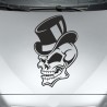 Aufkleber Auto Totenkopf Schädel Skull Bones Böse Cappy Gangster Zylinder Rosen Blumen Blüten Gentleman DJ Rock Punisher