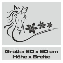 Aufkleber SET Auto Car Tattoo Style Seiten Tribal Dekor Pferd Gecko Power Blumen Ranke Fee Hexe Blumen Blüten Gecko Farbe