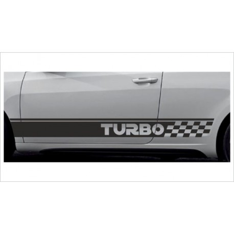 2x Dekorstreifen Seitenaufkleber Rennstreifen Viper Racing TURBO Tuning Aufkleber Auto