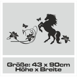 Aufkleber SET Auto Car Tattoo Style Seiten Tribal Dekor Pferd Gecko Power Blumen Ranke Fee Hexe Blumen Blüten Gecko Farbe