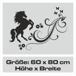 Aufkleber Auto Pferd Fohlen Stute Hengst Hufeisen Glück Spruch Dekor Stall Pferdehof Reiten Sport Familie Ponny Kinder Sticker