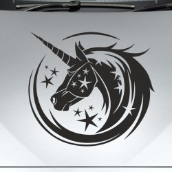 Aufkleber Auto Pferd Fohlen Stute Hengst Hufeisen Glück Spruch Dekor Stall Pferdehof Reiten Sport Familie Ponny Kinder Sticker