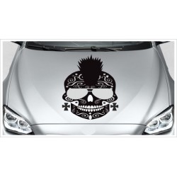 Motorhauben Auto Aufkleber Tattoo Sugar Skull Mexican Rock Punk