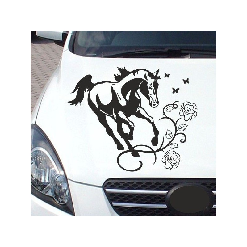 Aufkleber Auto Pferd Fohlen Stute Hengst Hufeisen Glück Spruch Dekor Stall Pferdehof Reiten Sport Familie Ponny Kinder Sticker