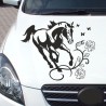 Aufkleber Auto Pferd Fohlen Stute Hengst Hufeisen Glück Spruch Dekor Stall Pferdehof Reiten Sport Familie Ponny Kinder Sticker