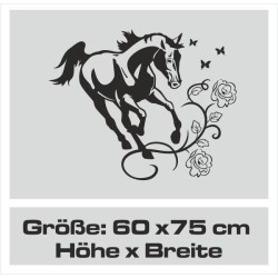 Aufkleber Auto Pferd Fohlen Stute Hengst Hufeisen Glück Spruch Dekor Stall Pferdehof Reiten Sport Familie Ponny Kinder Sticker