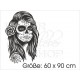 Motorhauben Auto Aufkleber Tattoo Sugar Skull Mexican Lady Frau