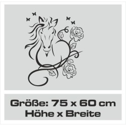 Aufkleber Auto Pferd Fohlen Stute Hengst Hufeisen Glück Spruch Dekor Stall Pferdehof Reiten Sport Familie Ponny Kinder Sticker