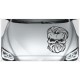 Motorhauben Auto Aufkleber Tattoo Sugar Skull Totenkopf Hipster Man